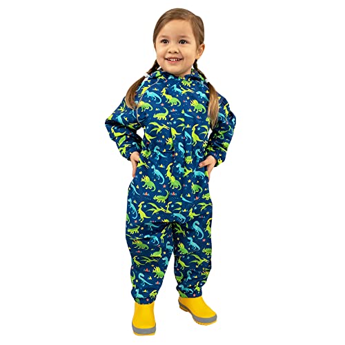 Jan & Jul Toddler Waterproof Rain-Suit Fleece-Lined Play-wear for Boys and Girls (Cozy-Dry: Dinoland, 1T) von Jan & Jul