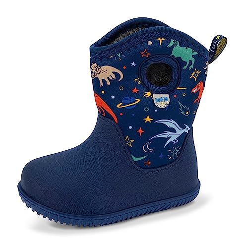 Jan & Jul Toddler Winter Boots for Boys Waterproof (Space Dinos, Size 28 EU) von Jan & Jul