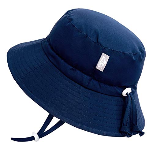 Jan & Jul Wasserabweisender Baby Sonnenhut mit UV-Schutz (S: 0-6 Monate, Navy) von Jan & Jul