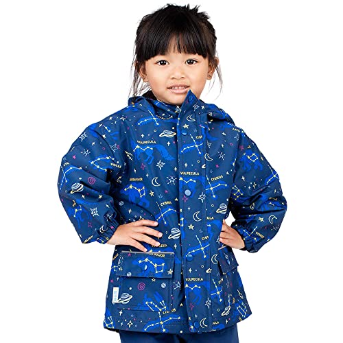 Jan & Jul Wasserdichte Kleinkinder Regenjacke für Mädchen mit Fleece-Futter (Sternbilder, 3 Jahre) von Jan & Jul