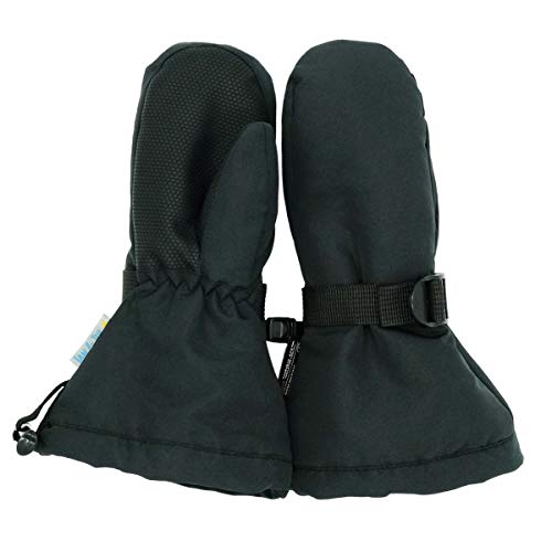 Jan & Jul Wasserdichte Winter-Schnee- und Skihandschuhe mit Fleecefutter für Baby, Kleinkinder und Mädchen (L: 6-8J, Schnee-Handschuh: Schwarz) von Jan & Jul