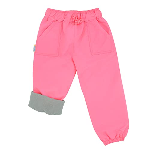 Jan & Jul wasserdichte Schnee-Regenhose für Kinder, Mädchen (Hose mit Fleecefutter: Watermelon Pink, 3T) von Jan & Jul