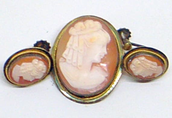 Victorian Sterling Cameo Pin Anhänger Und Ohrringe - Italien Schraub Passendes Set Brosche Oder Selten Set Victorian Sterling Cameo Pin Anhänger Und Ohrringe - Italien Schraub Passendes Set Brosche Oder Selten Set von JanEleven