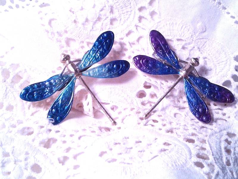Große Mehrfarbige Libellennadel/Brosche von JanHallDesigns