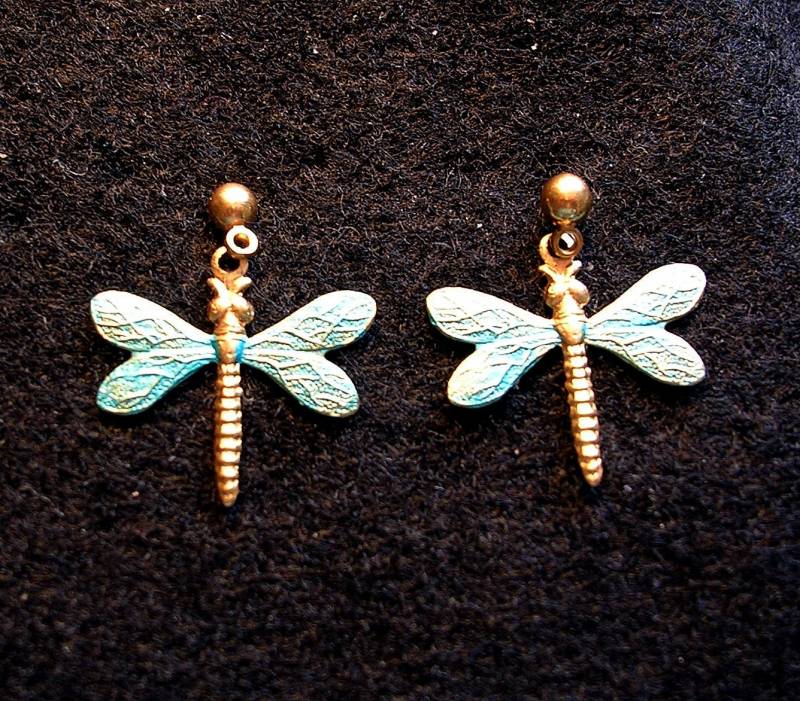 Libellen Ohrringe Medium. Türkis von JanHallDesigns