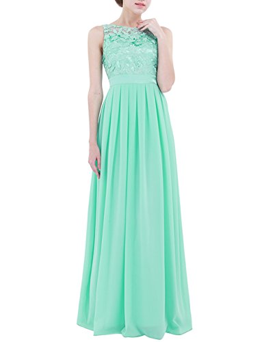 JanJean Damen Abendkleider Lang Elegant Partykleid Festliche Kleider Maxikleider Brautkleid Ballkleid Cocktailkleid Hochzeit Brautjungfer Keid Türkis 34 von JanJean