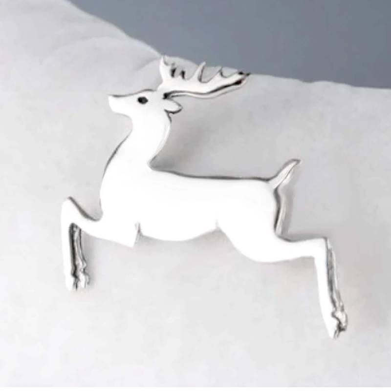 925 Silber Rentier Pin Urlaub Tier Schmuck 925 Silber Rentier Pin Urlaub Tier Schmuck von JanPalomboDesign