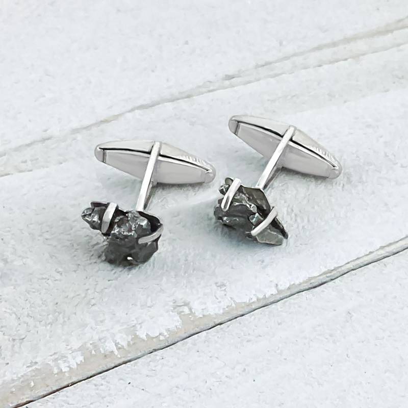 Campo Cielo Meteorit Manschettenknöpfe Aus Sterlingsilber Handgefertigter Schmuck von JanPalomboDesign