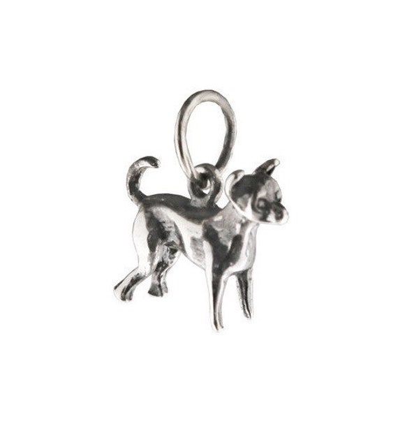 Chihuahua Kleiner Sterling Silber Hunde Charm von JanPalomboDesign