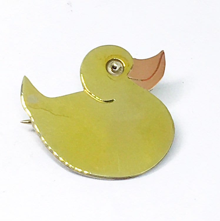 Gummi Ente Sterling Silber Brosche von JanPalomboDesign