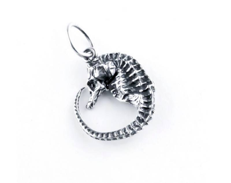 Kleiner Seepferdchen Sterling Silber Charm, Echter Gegossener Charm von JanPalomboDesign