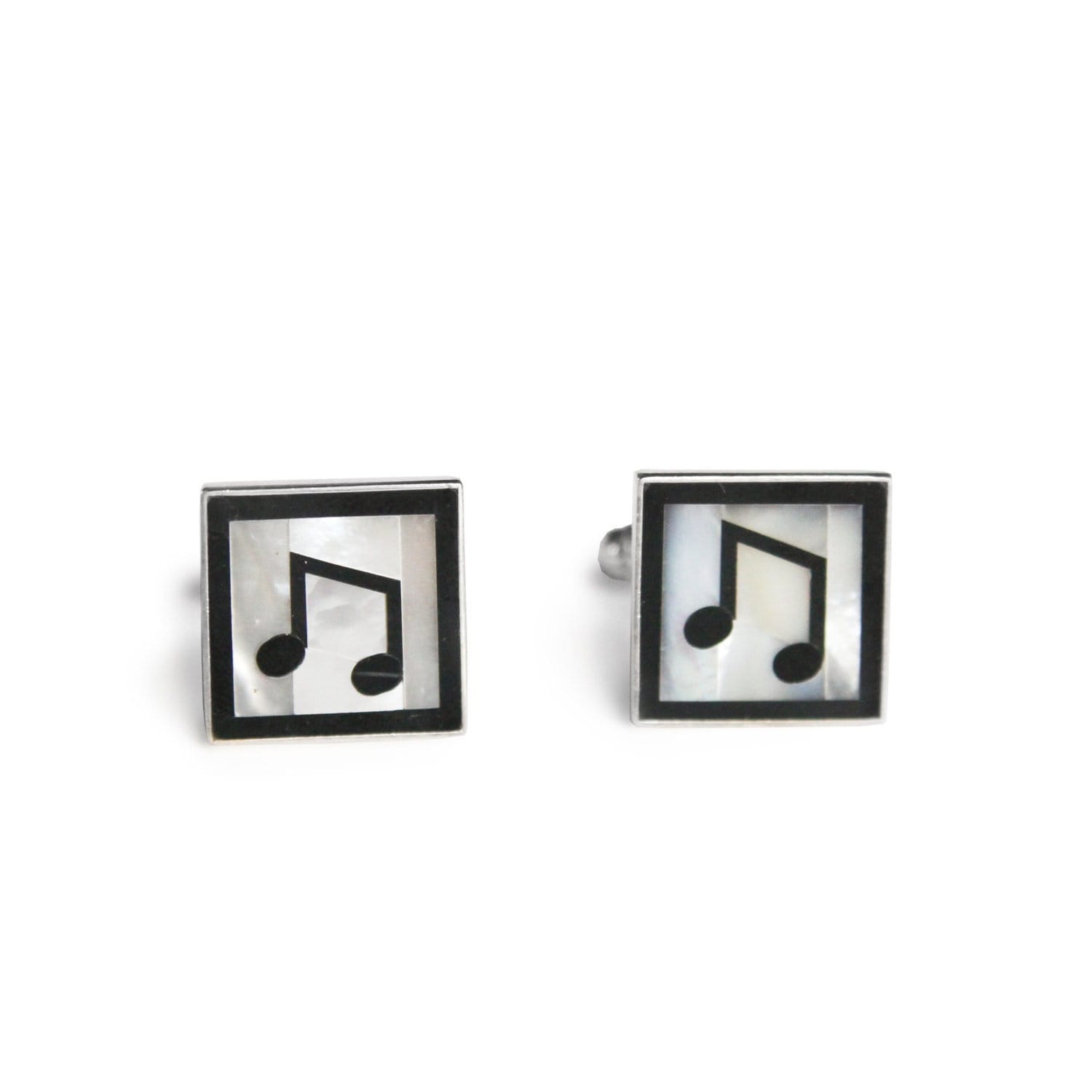 Manschettenknöpfe Mit Musiknote Aus 925Er Silber Schwarzer Onyx & Perlmutt Manschettenknöpfe Mit Musiknote Aus 925Er Silber Schwarzer Onyx & Perlmutt von JanPalomboDesign