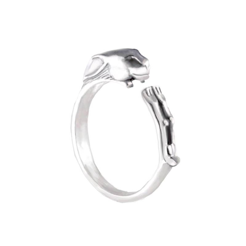 Peter Rabbit Sterling Silber Ring, Buck Verstellbarer Ring Häschen-Kaninchen-Ring von JanPalomboDesign