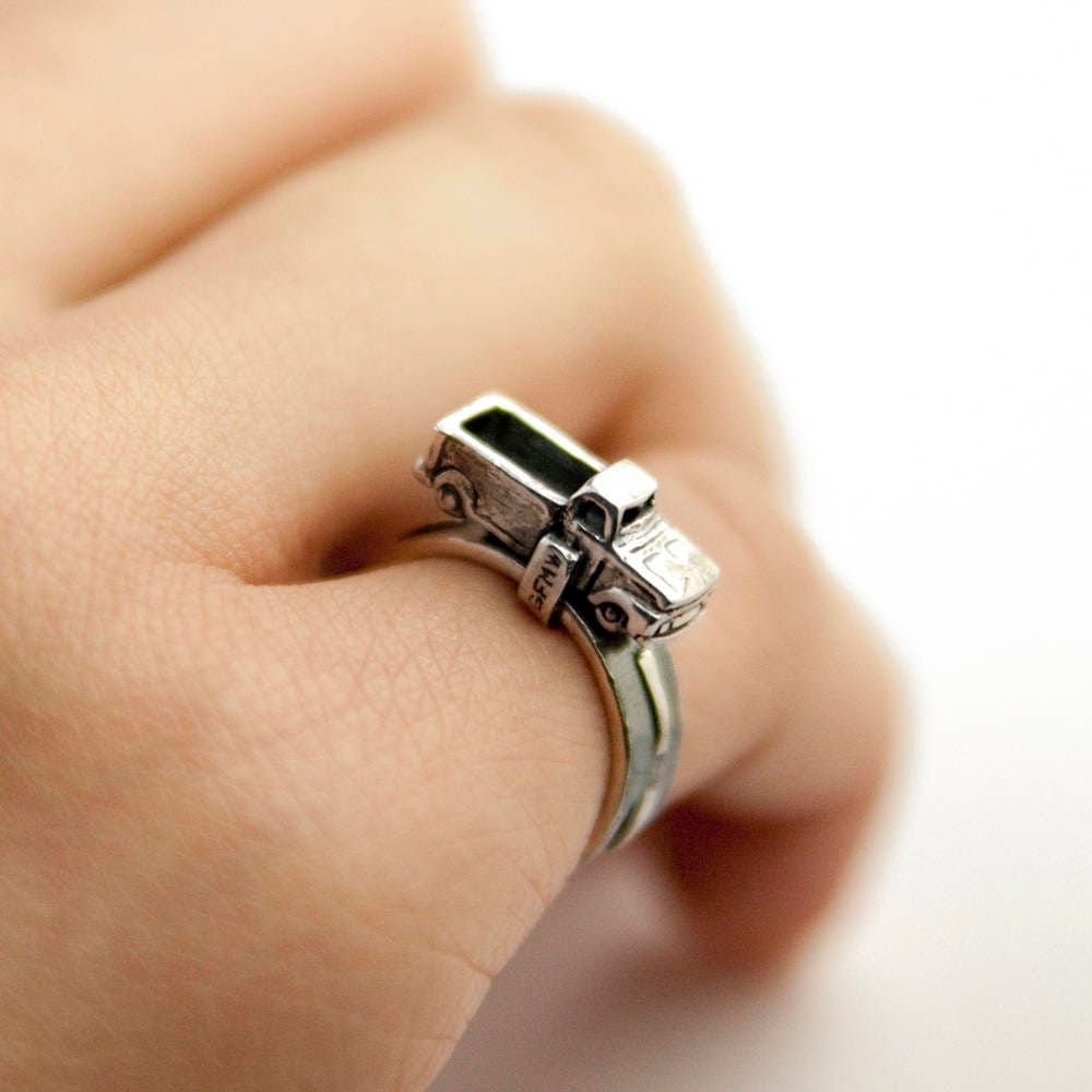Rte. 66 Pick-Up Sterling Silber Spinner Ring von JanPalomboDesign