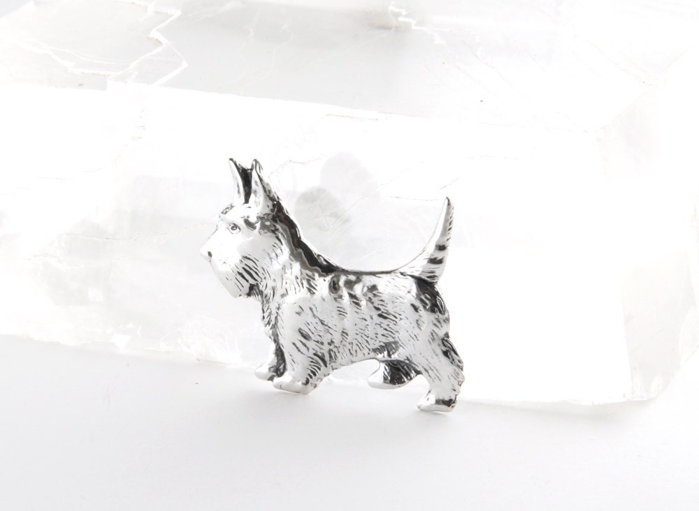 Scottish Terrier Anstecknadel Aus 925Er Silber von JanPalomboDesign