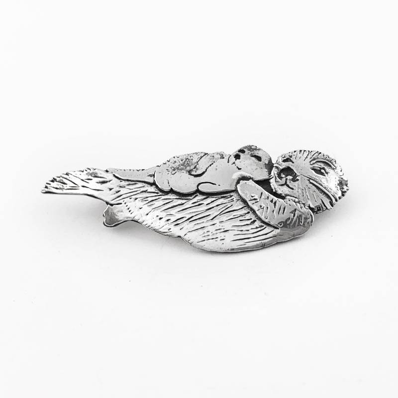 Seeotter Brosche Mutter Und Jungtier Anstecknadel, Handgemacht Aus Den Usa von JanPalomboDesign