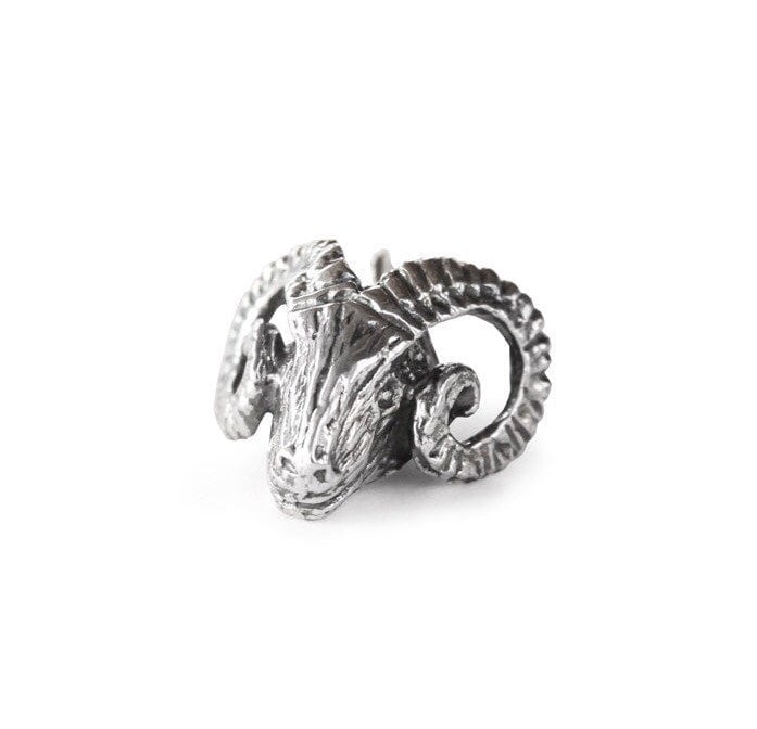 Widderkopf Charm Sterling Silber Anhänger von JanPalomboDesign