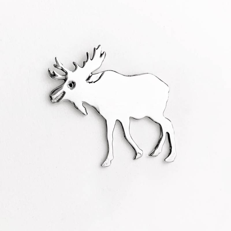 sterling Silber Elch Krawattennadel - Tier Anstecknadel von JanPalomboDesign