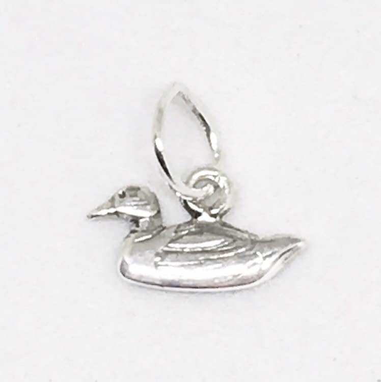 sterling Silber Enten Anhänger Handgemachter Anhänger 10mm von JanPalomboDesign