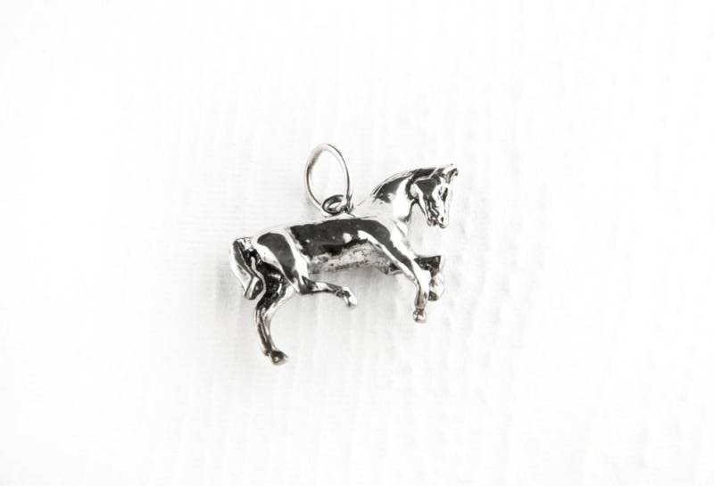 sterling Silber Pferd Charm Reiter Anhänger von JanPalomboDesign