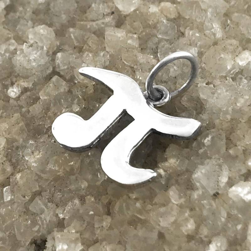 sterling Silber Pi Charm Mini Mathe Symbol Anhänger von JanPalomboDesign