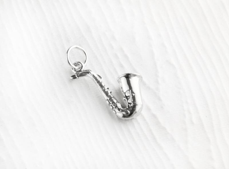 sterling Silber Saxophon Anhänger Musik Anhänger von JanPalomboDesign