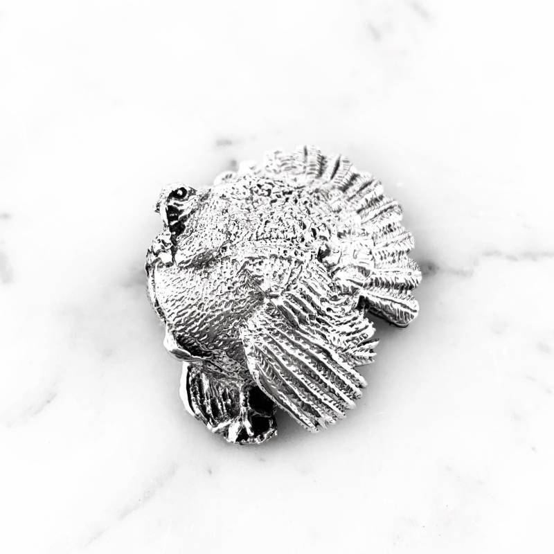sterling Silber Wilder Truthahn Anstecker Detailreiche Danksagungs-Brosche sterling Silber Wilder Truthahn Anstecker Detailreiche Danksagungs-Brosche von JanPalomboDesign