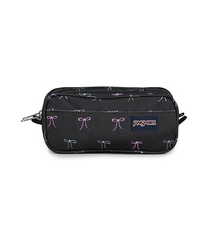 JANSPORT Large Accesssory Pouch Großer Beutel, 10 x 8 x 23 cm, Bad Bows (Schwarz) von JanSport