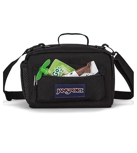 Jansport Unisex Erwachsene The Carryout Federtasche, Schwarz und silberfarben von JanSport
