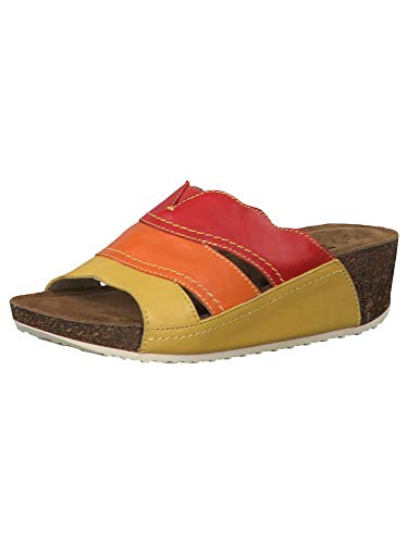 Jana 100% comfort Damen 8-8-27304-24 Pantoletten, Gelb (Saffron Comb 690), 38 EU Weit von Jana