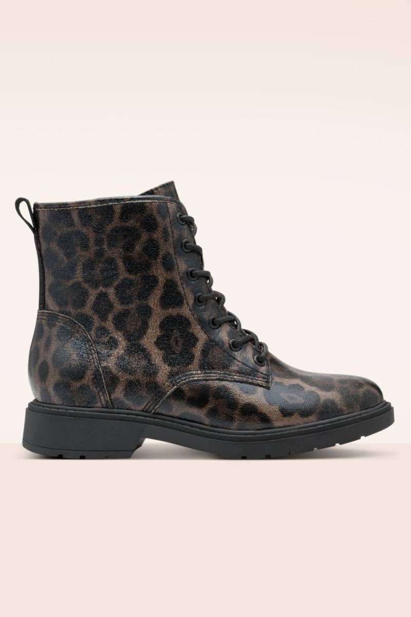 Lucy Vegane Stiefeletten mit dunklem Leopardenmuster Lucy Vegane Stiefeletten mit dunklem Leopardenmuster von Jana Shoes
