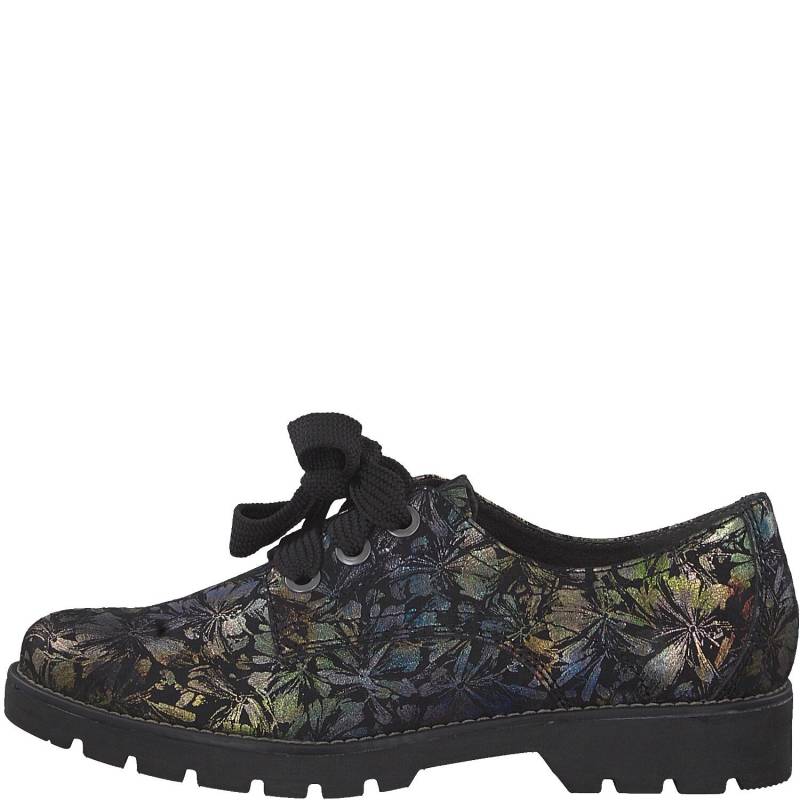 Damen-Schnürer BLACK/FLOWER - Gr. - 37 von Jana