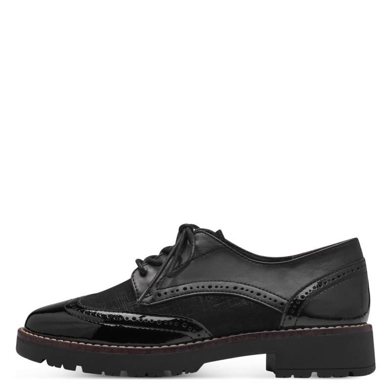 Damen-Schnürer BLACK STRUCTUR - Gr. - 37 von Jana