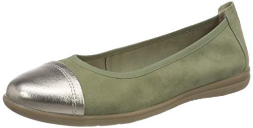 Jana 100% comfort Damen 8-8-22105-26 Ballerinas, Grün, 40 EU von Jana