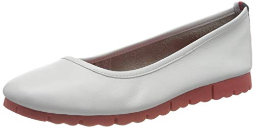 Jana 100% comfort Damen 8-8-22119-26 Ballerinas, Weiß, 42 EU Weit von Jana