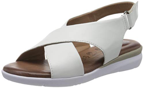 Jana 100% comfort Damen 8-8-28214-34 Slingback Sandalen, Weiß (White 100), 36 EU von Jana