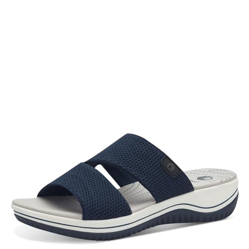 Jana Coshy Damen Hallux Pantolette mit Flexibler Sohle Elastisch, Blau (Navy), 39 EU von Jana