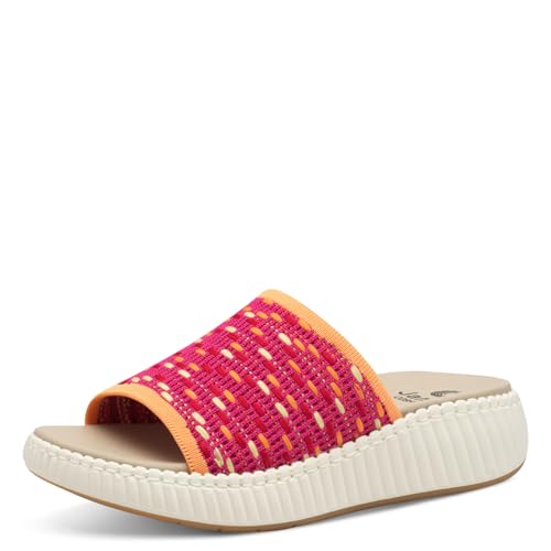 Jana Coshy Damen Pantoletten mit Chunky-Sohle Bequem, Mehrfarbig (Fuchsia Comb), 37 EU von Jana