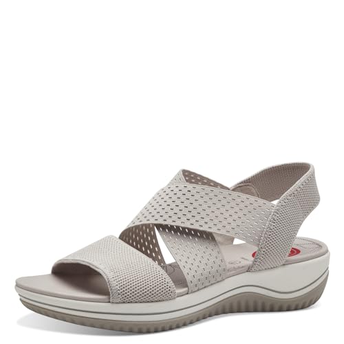 Jana Coshy Damen Sandalen flach Elastisch Vegan, Grau (Lt Grey), 36 EU von Jana