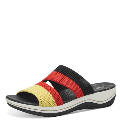 Jana Coshy Damen Hallux Pantolette mit Flexibler Sohle Elastisch, Mehrfarbig (Fan Edition), 41 EU von Jana