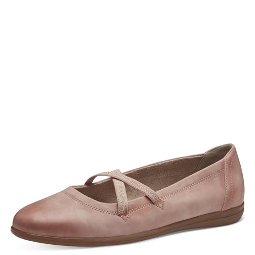 Jana Damen Ballerinas mit Riemen Vegan, Rosa (Old Rose), 36 EU von Jana