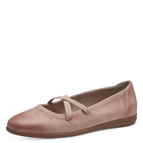 Jana Damen Ballerinas mit Riemen Vegan, Rosa (Old Rose), 39 EU von Jana