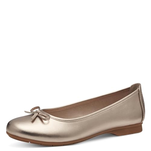 Jana Damen Ballerinas mit Schleife Vegan, Elfenbein (Champagner), 37 EU von Jana