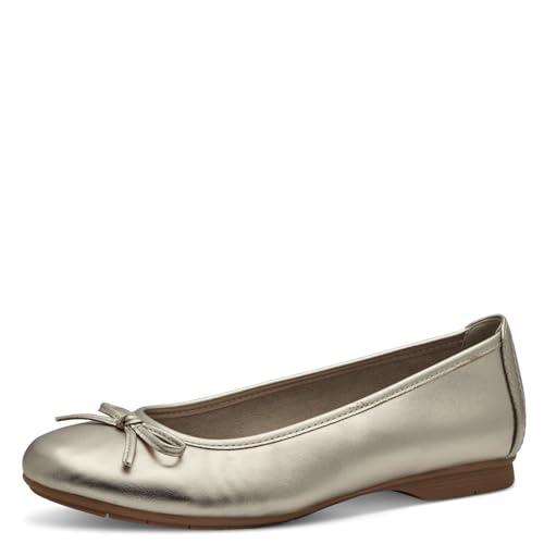 Jana Damen Ballerinas mit Schleife Vegan, Elfenbein (Champagner), 37 EU von Jana