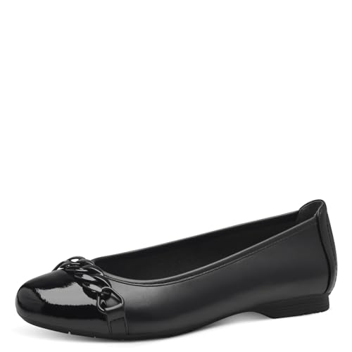 Jana Damen Ballerinas mit Zehenkappe Vegan, Schwarz (Black), 39 EU von Jana