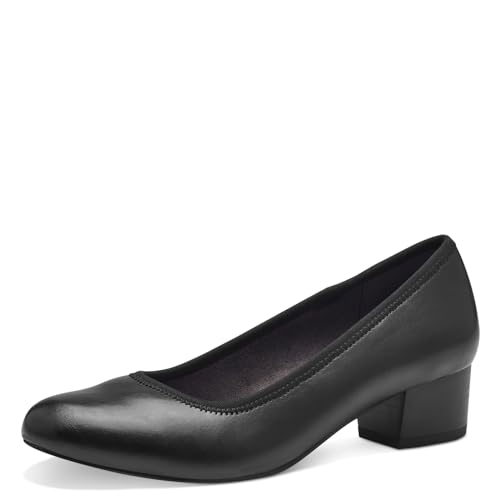 Jana Damen Pumps mit Blockabsatz Vegan, Schwarz (Black), 39 EU von Jana