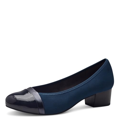 Jana Damen Pumps Kleiner Absatz Vegan, Blau (Navy), 39 EU von Jana