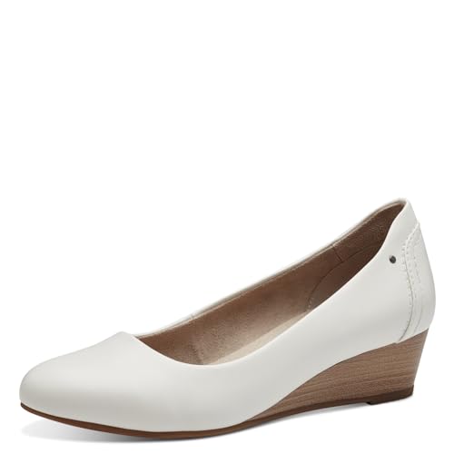 Jana Damen Pumps mit Keilabsatz Vegan, Weiß (White), 38 EU von Jana