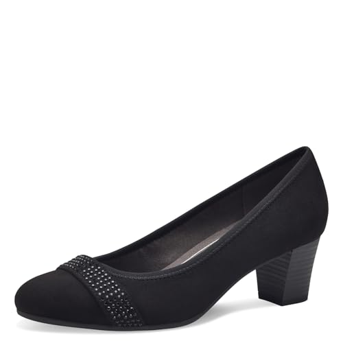 Jana Damen Pumps mit Glitzerdetails Vegan, Schwarz (Black), 41 EU von Jana