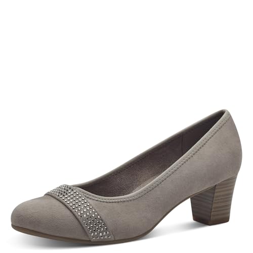 Jana Damen Pumps mit Glitzerdetails Vegan, Braun (Stone), 37 EU von Jana